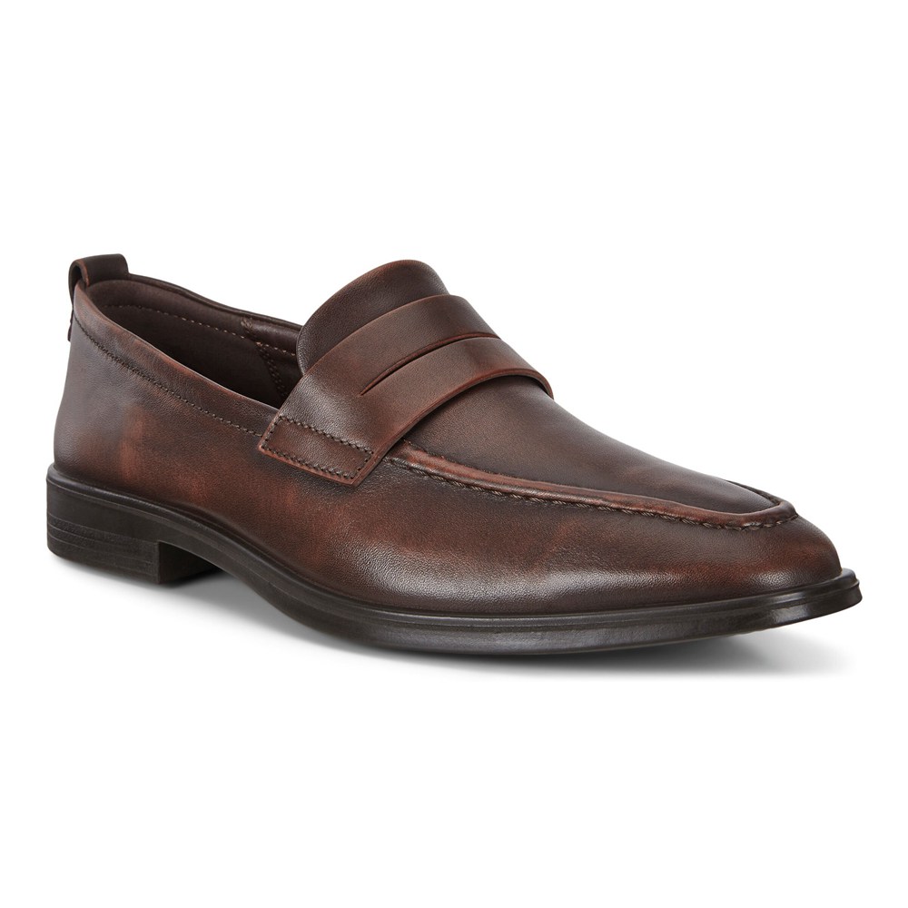 ECCO Mens Loafers Brown - Melbourne Penny - DXW-604398